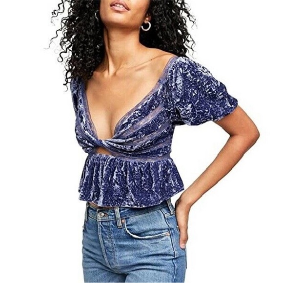 Free People Yours Truly Velvet Top - Picture 6 of 6